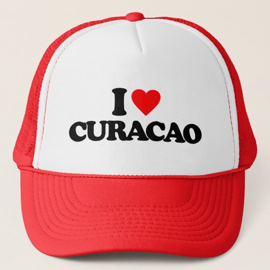 I LIEBE CURACAO TRUCKERKAPPE (Vorderseite)