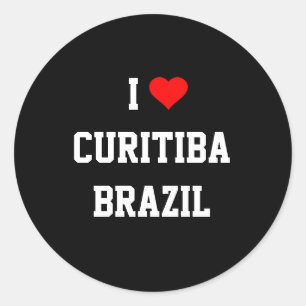 I Liebe Curitiba, Brasilien Runder Aufkleber
