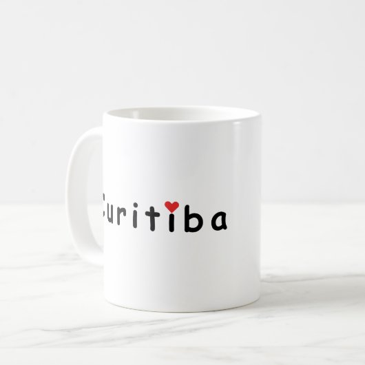 I Liebe Curitiba Kaffeetasse (Vorderseite Links)