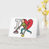 I Liebe Curling Karte (Gelbe Blume)