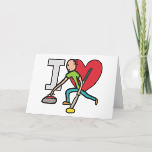 I Liebe Curling Karte