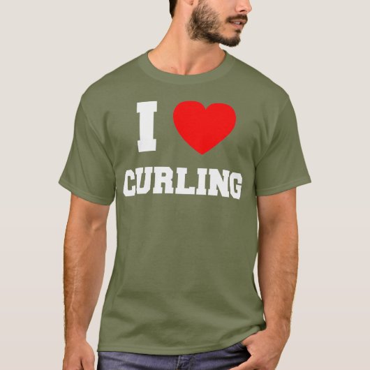 I Liebe Curling T-Shirt (Vorderseite)