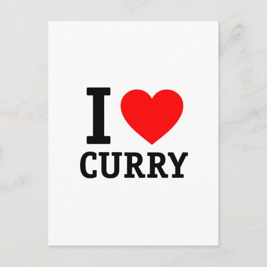 I Liebe Curry Postkarte (Vorderseite)