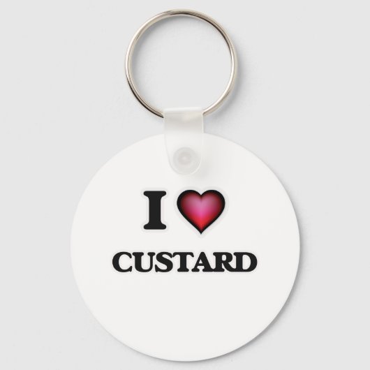 I Liebe Custard Schlüsselanhänger (Vorderseite)