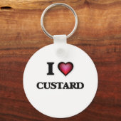 I Liebe Custard Schlüsselanhänger (Vorderseite)
