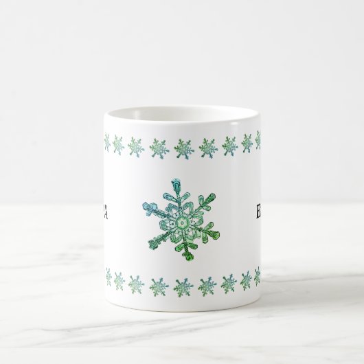 I Liebe Custom City Winters Erie PA Snowflake Tass Kaffeetasse (Mittel)