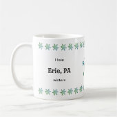 I Liebe Custom City Winters Erie PA Snowflake Tass Kaffeetasse (Links)