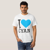 I Liebe Cyan T-Shirt (Vorne ganz)