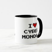 I Liebe Cyber Montag Weihnachtskaffee Tasse (VorderseiteRechts)