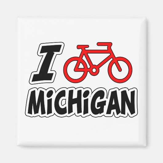 I Liebe Cycling Michigan Magnet (Vorne)