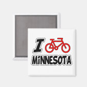 I Liebe Cycling Minnesota Magnet (Vorderseite/Rückseite)