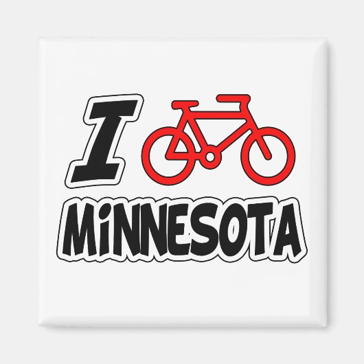 I Liebe Cycling Minnesota Magnet (Vorne)