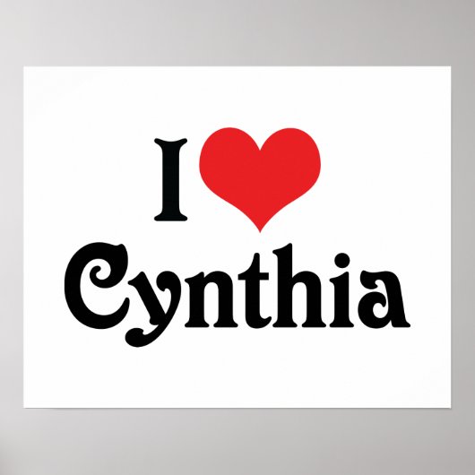 I Liebe Cynthia Poster (Vorne)