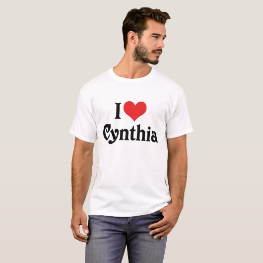 I Liebe Cynthia T-Shirt (Vorne ganz)