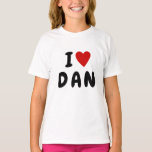I LIEBE D A | Heart individuelle Name DAN DANIEL T-Shirt<br><div class="desc">Dieses Shirt kann an jeden Ort oder Punkt angepasst werden, d.h. an C U P oder Person, d.h. M O M oder hübsch viel, was Sie Liebe und es sieht cool aus.</div>