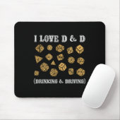 I Liebe D and D Drinking and Driving Funny Gaming  Mousepad (Mit Mouse)