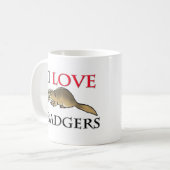 I Liebe-Dachse Kaffeetasse (Vorderseite Links)