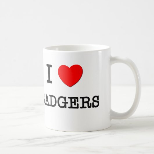 I Liebe DACHSE Kaffeetasse (Rechts)