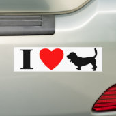 I Liebe-Dachshund-Jagdhund-Autoaufkleber Autoaufkleber (Auf Auto)