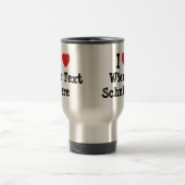 I Liebe Dackel Schnitzel T - Shirt Reisebecher (Mittel)