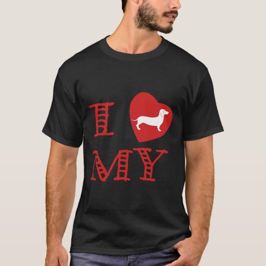 I LIEBE DACKEL T-Shirt (Vorderseite)