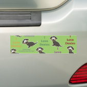 I Liebe Dackeln Collage Autoaufkleber (Auf Auto)