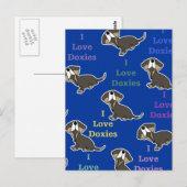 I Liebe Dackeln Collage Postkarte (Vorne/Hinten)
