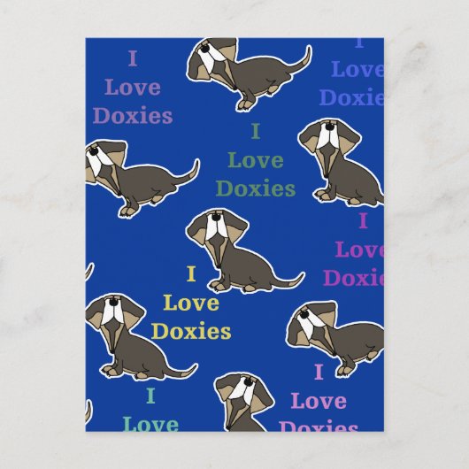 I Liebe Dackeln Collage Postkarte (Vorderseite)