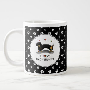 I Liebe Dackeln Dachshund (schwarz und braun) Nied Jumbo-Tasse