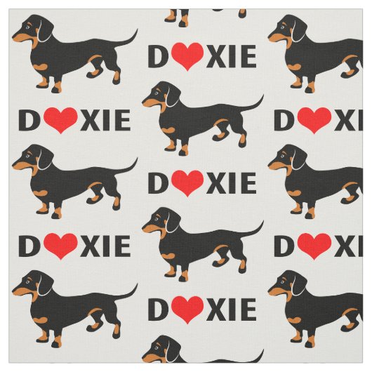 I Liebe-Dackeln - Dackel-Muster Stoff (Muster)