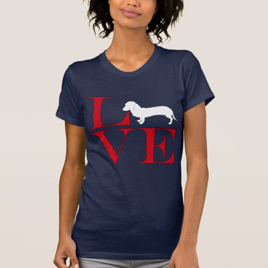 I Liebe-Dackeln - Dunkelheit farbiges T-Shirt (Vorderseite)