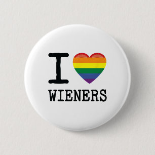 I Liebe Dackeln Ein Rainbow Pride Lgbtq Gay Biual  Button
