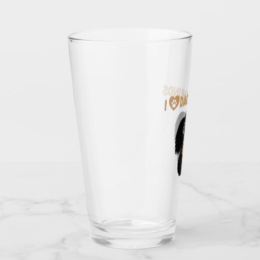 I LIEBE DACKELN GLAS (Rechts)