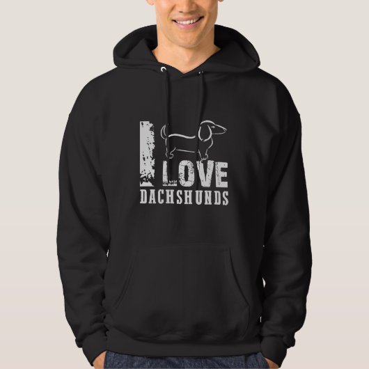 I LIEBE DACKELN HOODIE (Vorderseite)