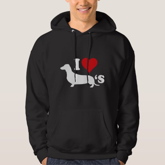I LIEBE DACKELN HOODIE (Vorderseite)
