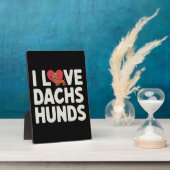 I LIEBE DACKELN NIEDLICH CARTOON FOTOPLATTE (Seite)