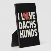 I LIEBE DACKELN NIEDLICH CARTOON FOTOPLATTE (Seite)