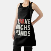 I LIEBE DACKELN NIEDLICH CARTOON SCHÜRZE (InSitu)