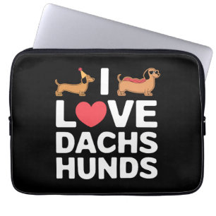 I Liebe Dackeln Spaß Illustration mit Cool Laptopschutzhülle