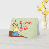 I Liebe Daddy Baby Boy Card Karte (Gelbe Blume)