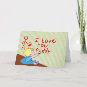 I Liebe Daddy Baby Boy Card Karte