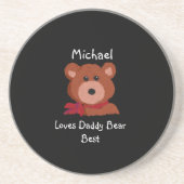 I Liebe Daddy Bear Best Personalisiert Getränkeuntersetzer (Vorne)