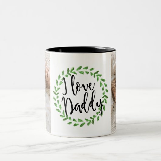 I Liebe Daddy Custom Foto Tasse (Mittel)