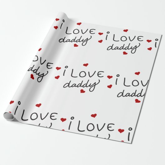 I Liebe Daddy Geschenkpapier (Ungerollt)