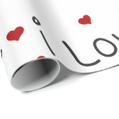 I Liebe Daddy Geschenkpapier (Rolleneckpunkt)