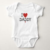 I Liebe Daddy Heart Custom Baby Strampler (Vorderseite)