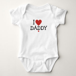 I Liebe Daddy Heart Custom Baby Strampler
