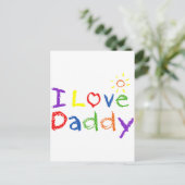 I Liebe Daddy Postkarte (Stehend Vorderseite)