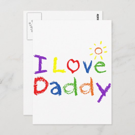 I Liebe Daddy Postkarte (Vorne/Hinten)