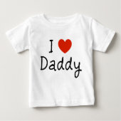 I Liebe Daddy Säugling niedlich Baby Baby T-shirt (Vorderseite)